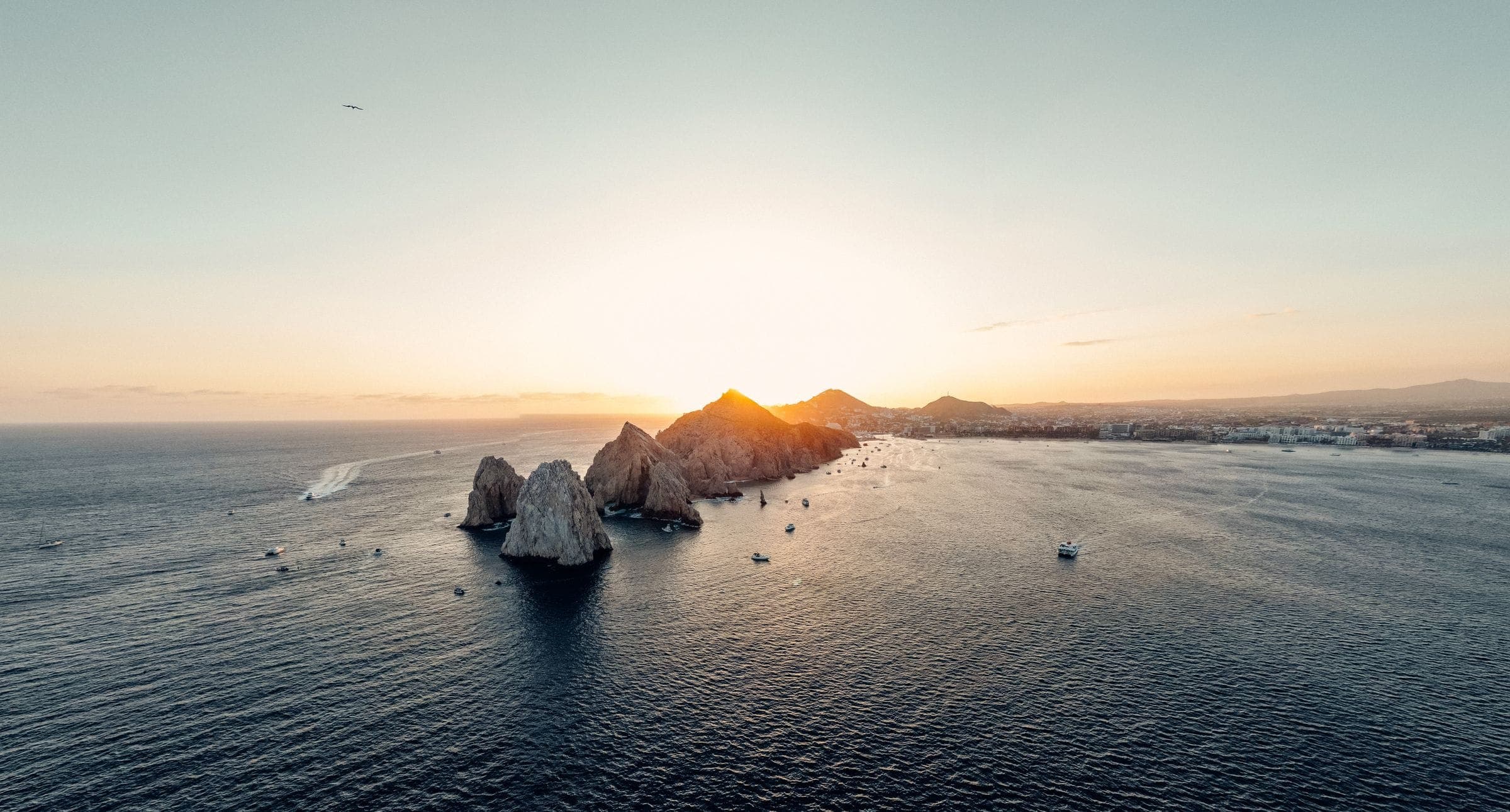 The rock formations at Land’s End, Los Cabos, at first light